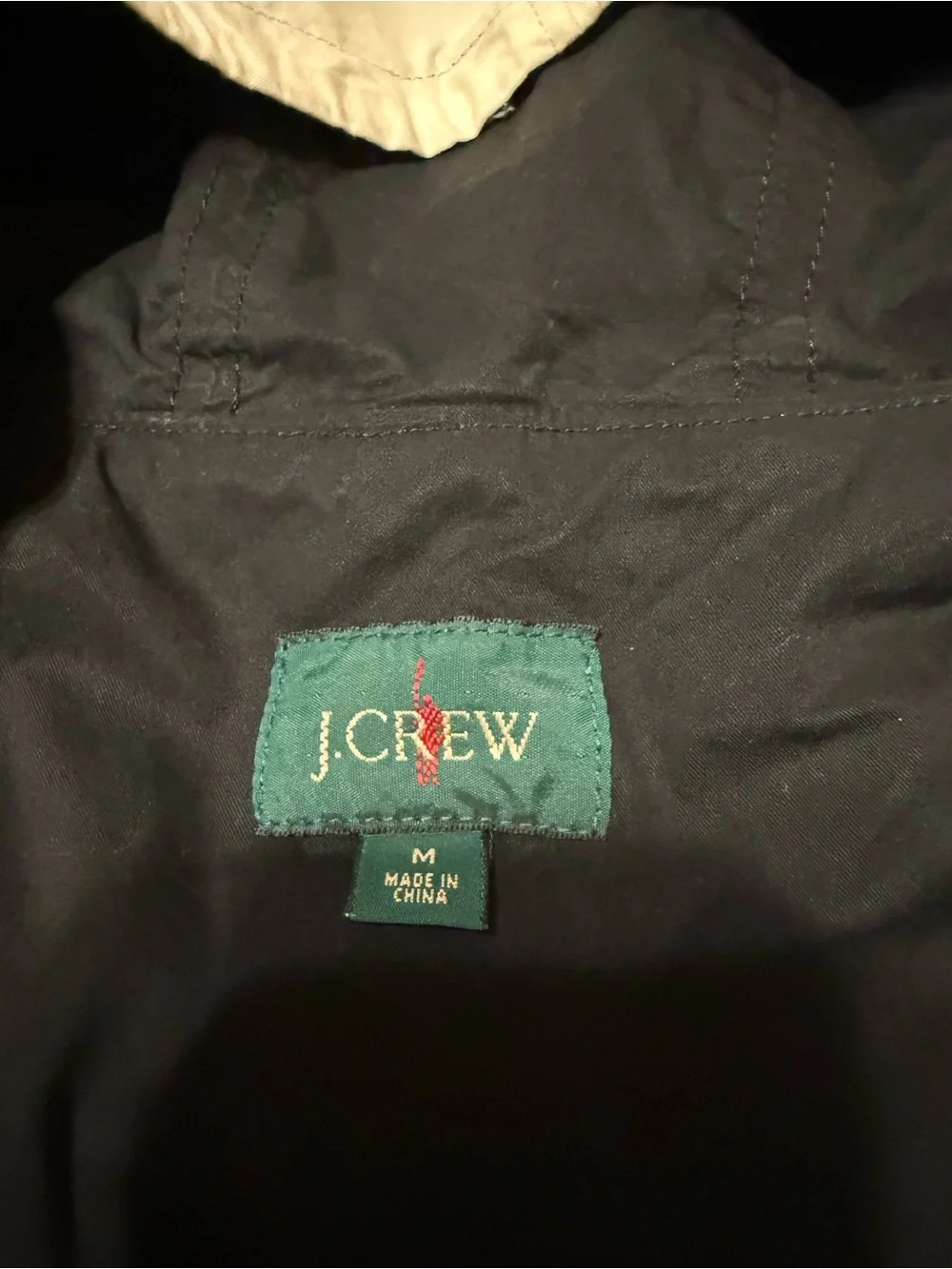 J. Crew Men’s Black Heritage Anorak Jacket, Medium, Limited Edition 1989, EUC
